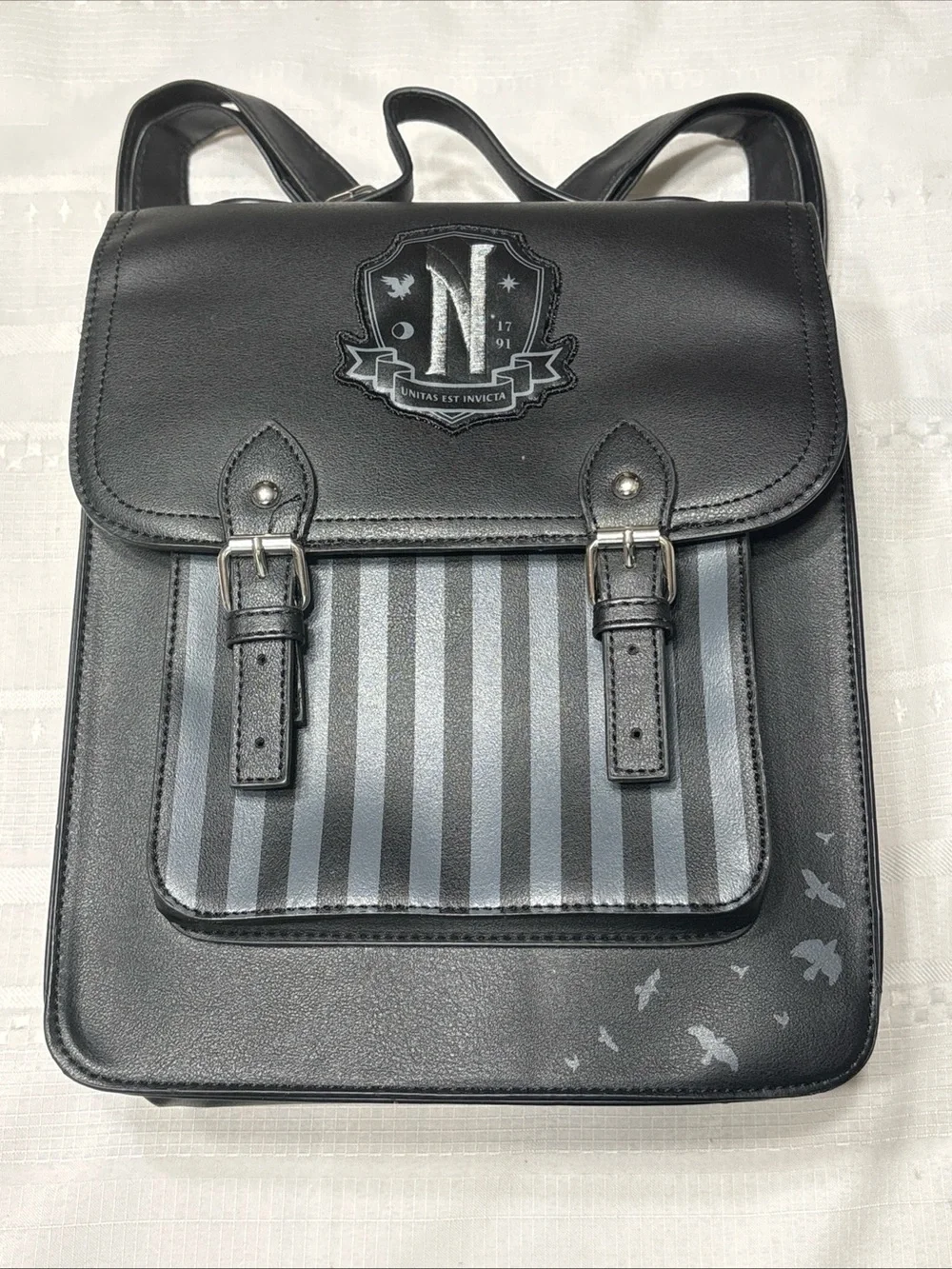 Wednesday Addams Nevermore Academy Blackfront Hot topic  Backpack Bag